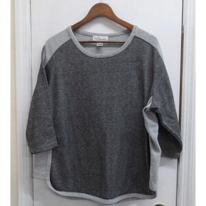 C.D. Daniels Women's Grey‎ Colorblock 3/4 Sleeve Knit Top Size 1X / #1268